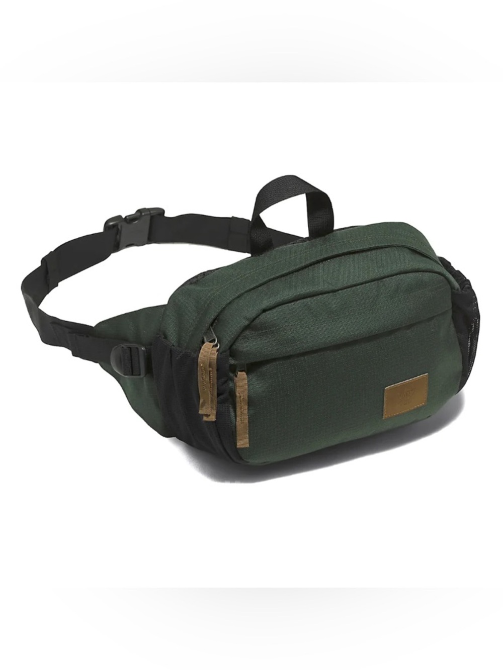 Vans Men's Dark Green Waist Bag with Tan Accents
